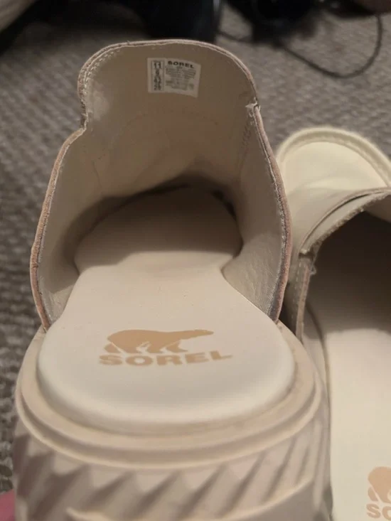 Sorel Women's Cream Platform Clog Mules - Picture 6 of 11